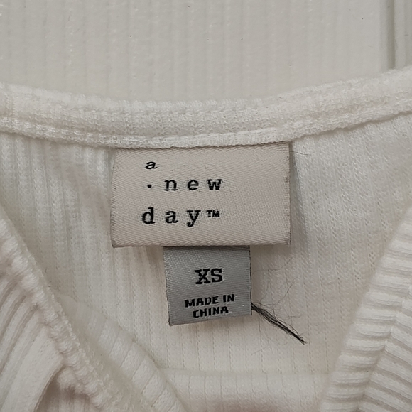 White Ruffled Sleeve Top - Picture 2 of 2